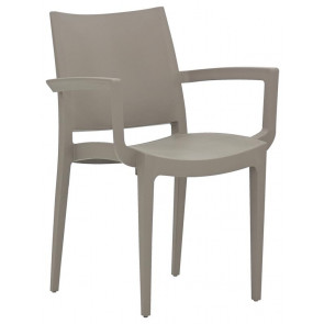 Stackable outdoor armchair TESR Polypropylene frame Model 1156-WAM GREY