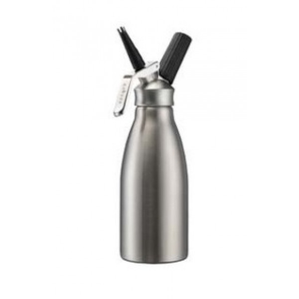 Professional cream siphon in stainless steel with bottle in stainless steel and stainless steel head, Capacity ' lt. 1 Model SIF10