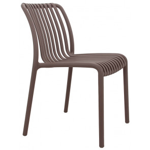 Stackable outdoor chair TESR Polypropylene frame Model 073-ZL76 Brown