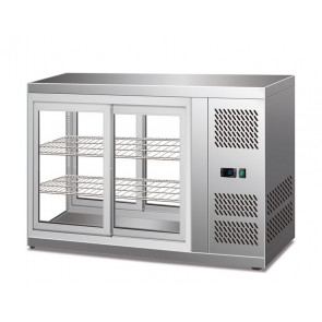 Ventilated refrigerated countertop display KLI With glass on three sides Model CKC90