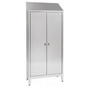 Changing room locker made of stainless steel 430 IXP N.2 COMPARTMENTS N.2 hinged doors Model S50694.02430