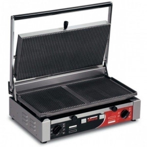 Electric panini grill Model PDC double with cooking surface Striped Striped Power watt 3000