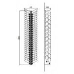 Neutral classic wine/champagne bottles display Vertical wall design Bottles capacity 54 Transparent Model BOLLICINE 200 DOUBLE