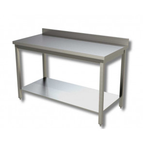 Stainless steel table with shelf With upstand Model G176A