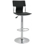 Indoor stool TESR Chromed metal frame Synthetic leather seat and backrest Model 1113-BY035