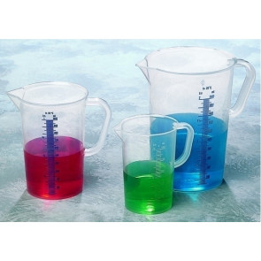Jug in Polypropylene gratuated scale blu with closed handle Capacity Ml 1000 weight 40 g Model MIS100