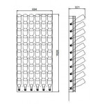 Neutral champagne bottles display Wall design Bottles capacity 60 Transparent Model PUPITRE A PARETE