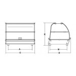 Neutral countertop display Model Bold Neutral Two stainless steel extractable shelves