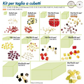 Dicing discs and french fries suitable for vegetable cutter model CL50 GOURMET Robot Coupe