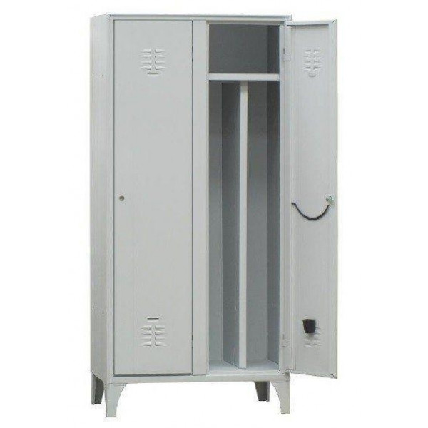 Changing room locker FAS Clean/Dirty partition made of steel sheet Thickness 6/10 N.2 Compartments N.2 Hinged doors Top shelf Umbrella holder Card holder Model H080Q1802A