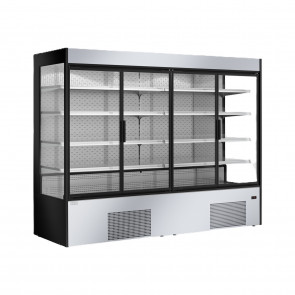 Refrigerated wall-site multideck Zoin Model Mauna MU2500PSVG Suitable for display of milk cold gastronomy beverages dairy pre-packaged products Ventilated refrigeration