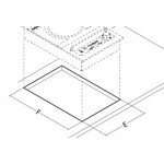 Induction plate Model P.I. 25 Built-in Dimensions of recessed hole mm 307x470 Power watt 2500