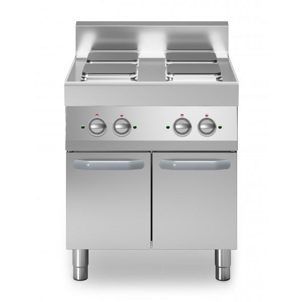 Electric range 4 square plates  MDLR Cabinet with doors Model F7070PCEQP