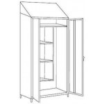 Brooms locker for pulls water made of stainless steel 430 IXP n.2 hinged doors Model S5069606430