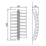 Neutral classic wine bottles display double curve design Bottles capacity 18 Model Plex DEBBY