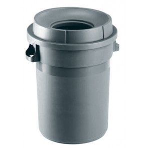 Waste bin with funnel lid CUB grey MDL 80 L Model 114110