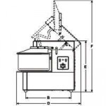Spiral pizza mixer Lifting head Model HERCULES 20 TA Dough capacity 18 kg