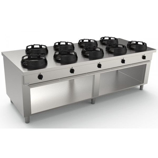 Wok range CI N.9 burners Burners power to choose Model RisCu082