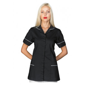 Woman Zama blouse SHORT SLEEVE 65% Polyester 35% Cotton BLACK+ WHITE Avaible in different sizes Model 004701