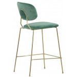 Indoor stool TESR Metal frame gold effect Velvet covering Model 080-FR25 DIFFERENT COLOURS