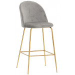 Indoor stool TESR Metal frame, gold effect, velvet covering. Model 1651-J01G