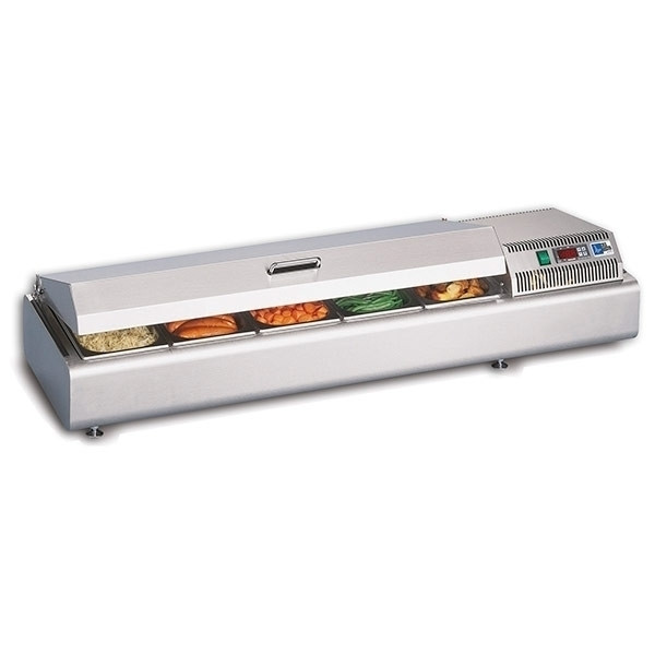 Refrigerated countertop display Model GASTROSERVICECOLD 1000 Containers GN of all sizes