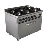 Gas range 6 burners CI Model RisCu063 with maxi static gas oven cm L 93 x P 53 x 35 H Gas power 39 kW