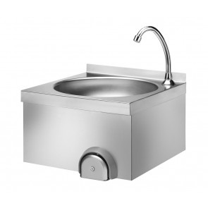 Stainless steel hand washer with knee control Model LM310
