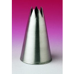 Nozzles for decoration in one-piece stainless steel with star-shaped hole h 5 cm Pack of 6 pieces Model 510-0
