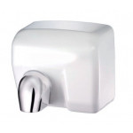 Electric hand dryer in white porcelain steel with Photocell MDL Rated power: 2400 W Motor power 200 W Rev/m: 5,500 rpm Model 704150