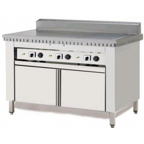 Electric piadina cooker PL Model CPE8 on compartment with doors Chrome Flat Capacity 8 planers Chrome Flat