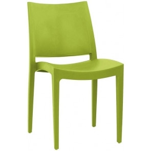 Stackable outdoor chair TESR Polypropylene frame Model 1054-LIB Green
