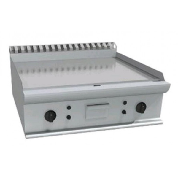 Countertop gas fry top CI Model RisFry017 2 cooking zones SMOOTH PLATE Power kW 12