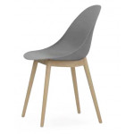 Stackable outdoor chair TESR Beech wood frame, polypropylene shell Model 464-V11