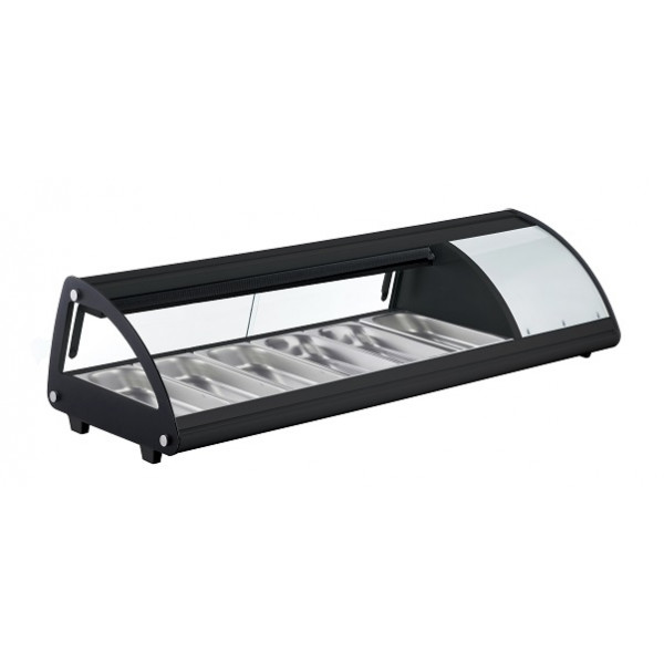 Refrigerated Sushi display Model AK613NSB Openable glass Containers capacity 6 GN1/3 H 4 cm