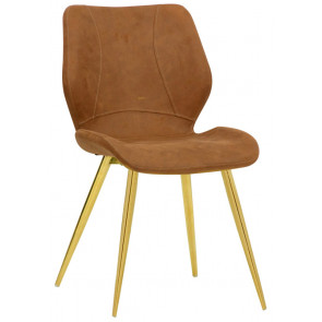 Indoor chair TESR Metal frame, gold effect, fabric covering Model 1802-DC80