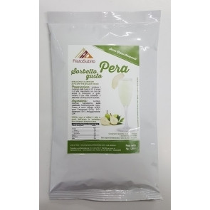 Powdered preparation already sweetened for SORBETS WITH PEAR FLAVOUR for slush machines Packs of gr.1250 in cartons of 12 bags Model 733