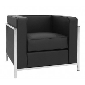 Indoor armchair TESR Stainless steel frame, synthetic leather covering Model 620-X17PS AVAILABLE IN 2 COLOURS