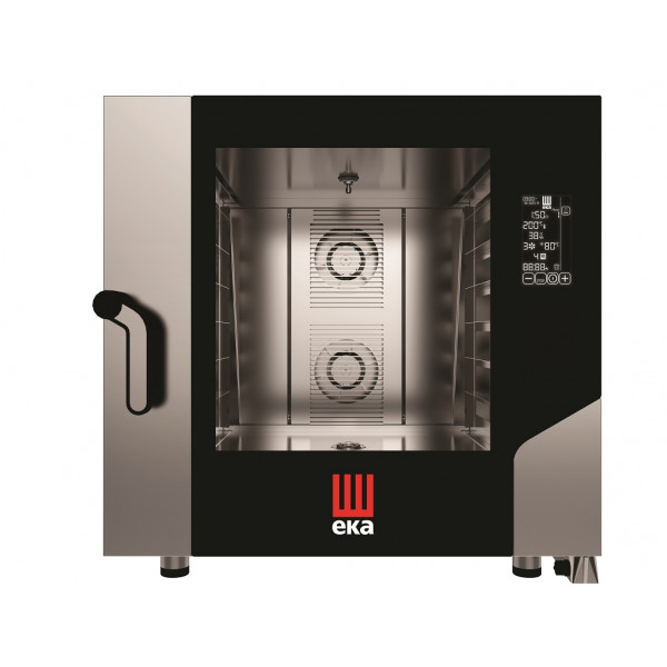 Electric convection oven with steam Model MKF664BM digital touch ring with technology BLACK MASK Capacity n.6 trays cm 60x 40 Power Kw 10,4