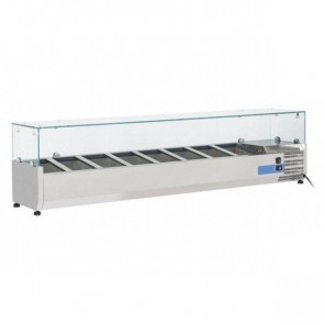 Refrigerated ingredients display case Model VRX18/33 stainless steel Compatible with containers 8 x GN 1/4
