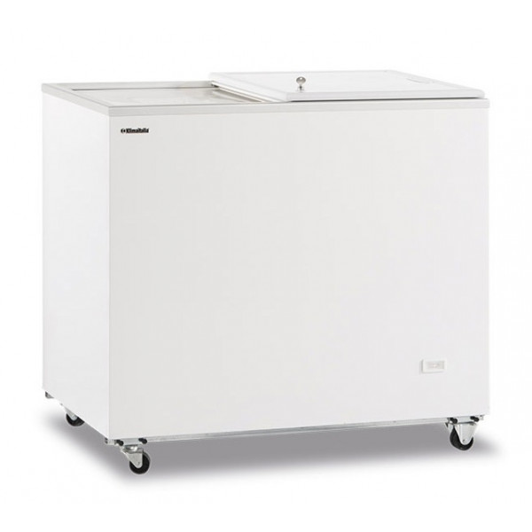 Static chest freezer with solid sliding lids Model FR300PSSL