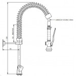 ONE HOLE PRE-RINSE UNIT WITH STAR HANDLE, MINI VERSION MNL Model ERAMINI139