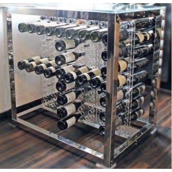 Tasting table with classic wine bottles display Bottles capacity 144 Model HORIZON