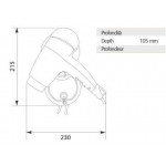 Hair dryer pistol with razor grip MDL Safety thermostat Model 704003