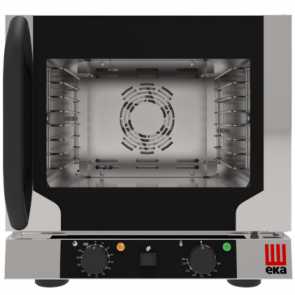 Electric convection oven Model EF412NALU Ventilated with humidification for gastronomy Capacity N° 4 trays / grids 1/2 GN (325x265x1 mm) Power Kw 2,6 Hinged door