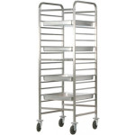 Reinforced  pans trolleys Model CA1486R Capacity n. 14 trays GN 2/1 (65x53 cm) or n. 28 GN 1/1 (53x32,5 cm)