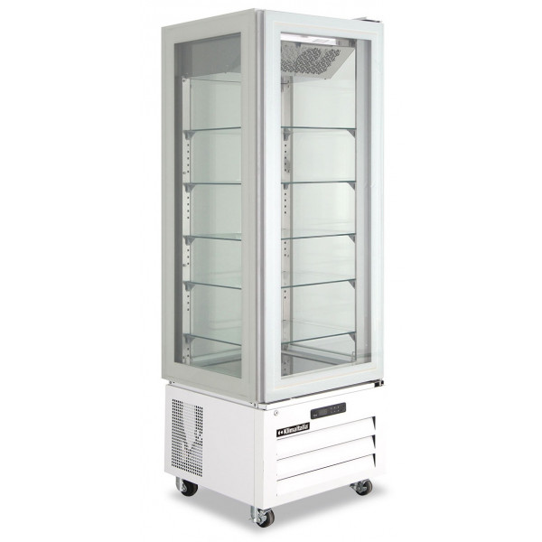 Pastry display four glass sides KLI no frost in stainless steel Model VICTORIA65NFNWHITE