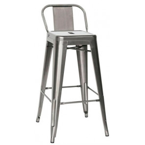 Indoor stool TESR Powder coated metal frame with varnish Model 1060-MC012PT