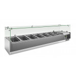 Refrigerated pizza display case stainless steel AISI 201 Model VRX1600380FG