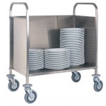 Plate trolleys Model CP1441 Structure in stainless steel tube. Swivel wheels. Capacity 200 plates